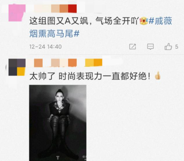 戚薇暗黑系裸妆,戚薇湿发造型大背头