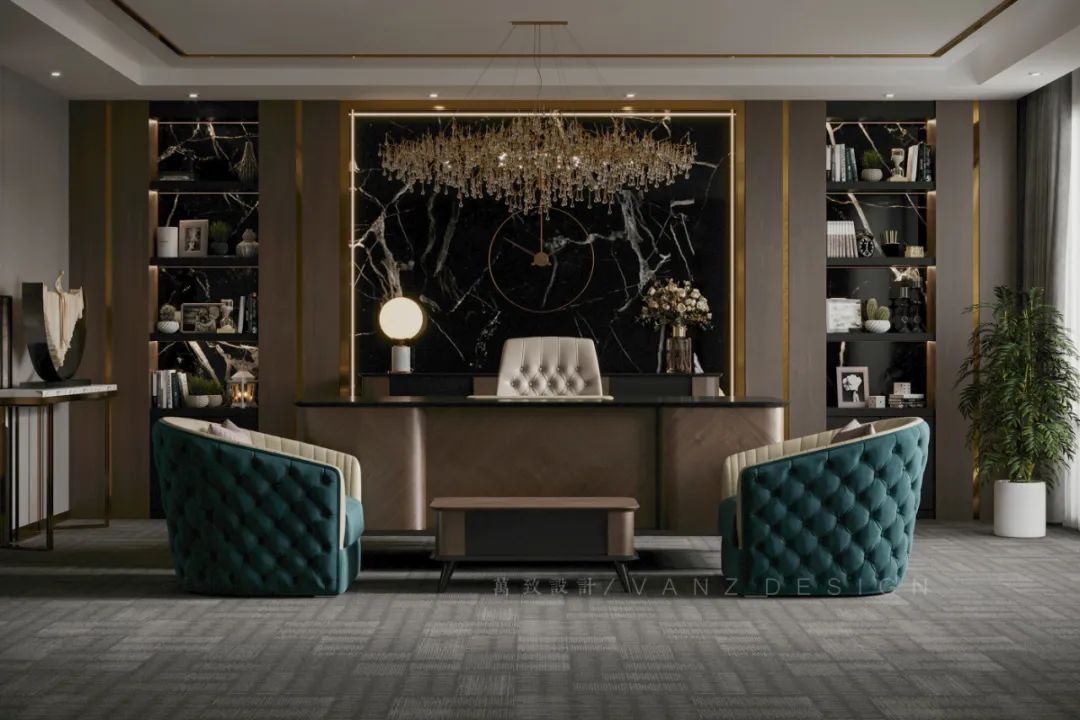 高档董事长办公室装修案例欣赏,董事长办公室豪华装修现代感