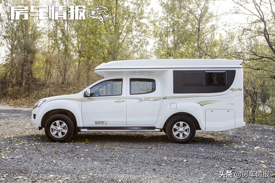 单排四驱自动挡皮卡c型房车测评,d-max单排升顶皮卡房车