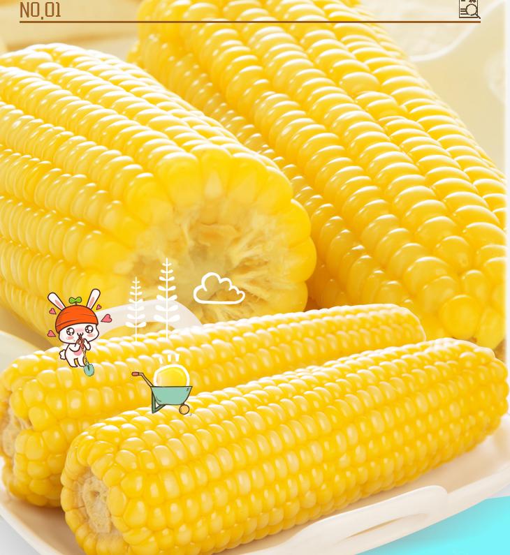 即食新鲜黄糯玉米棒,东北黑糯玉米棒240g以上真空包装