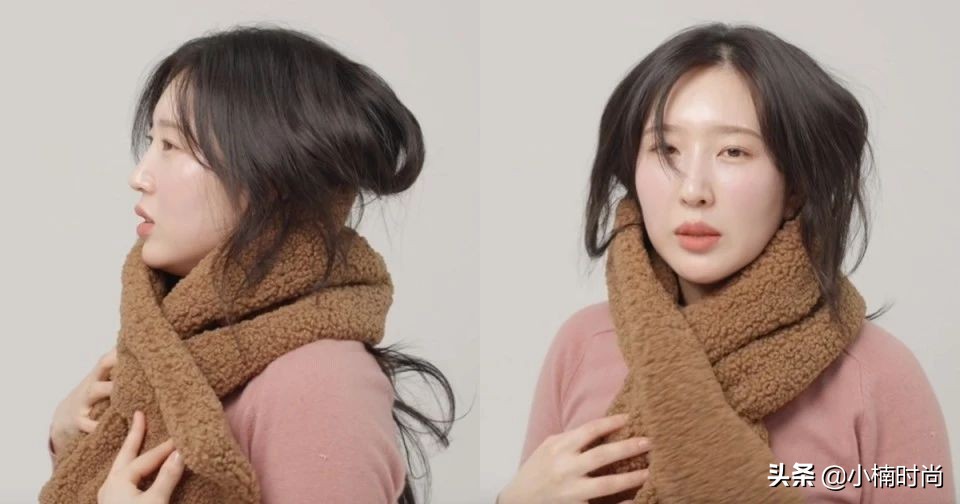 适合围巾帽子一体的发型,适合戴帽子的发型教程马尾