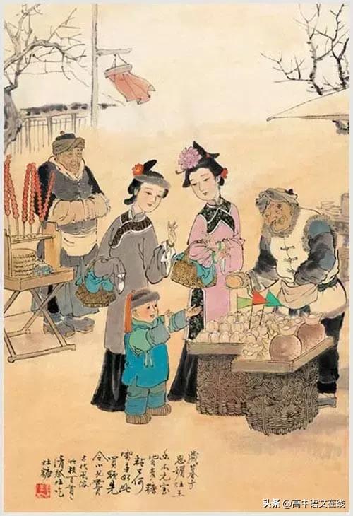 100首诗词图片,100首诗词100张风俗图太美了