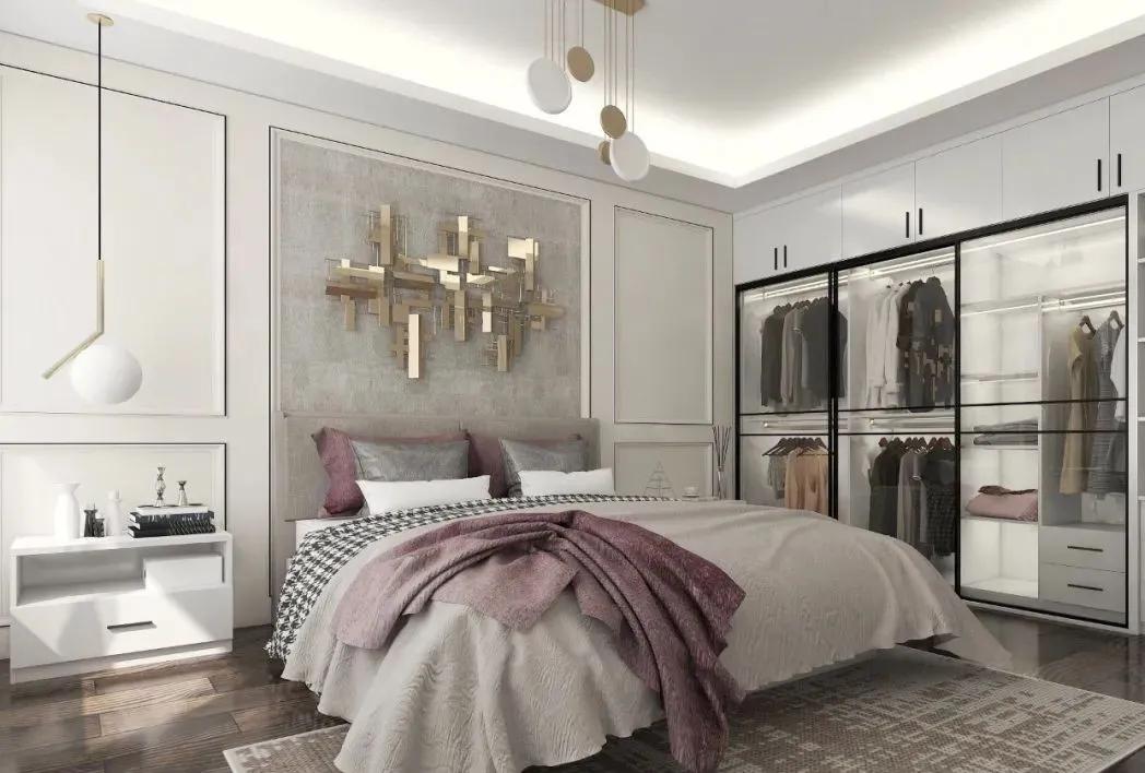 玻璃门定制衣柜布局,定制衣柜高了装不进去怎么办