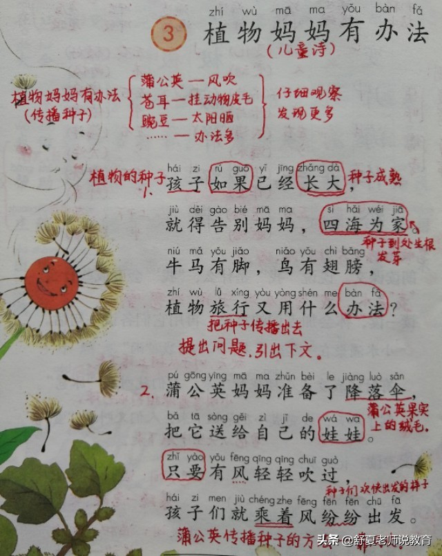 植物妈妈有办法二年级上册练习题,植物妈妈有办法二年级课文读后感