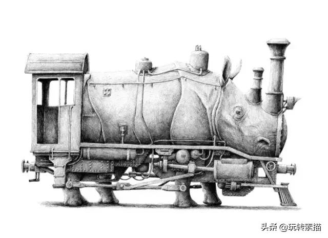 小清新素描黑白插画,看似抽象实则写实的画