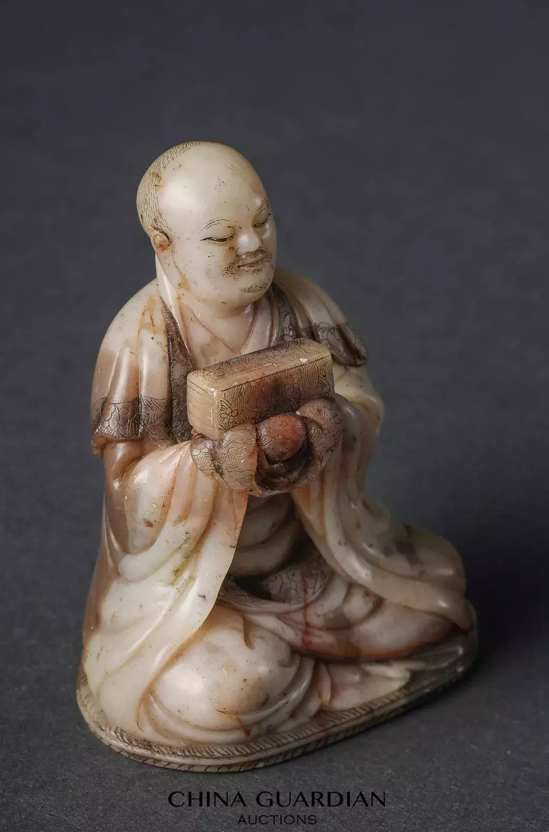 中国嘉德拍卖寿山石雕罗汉纪录,寿山石雕件收藏鉴赏