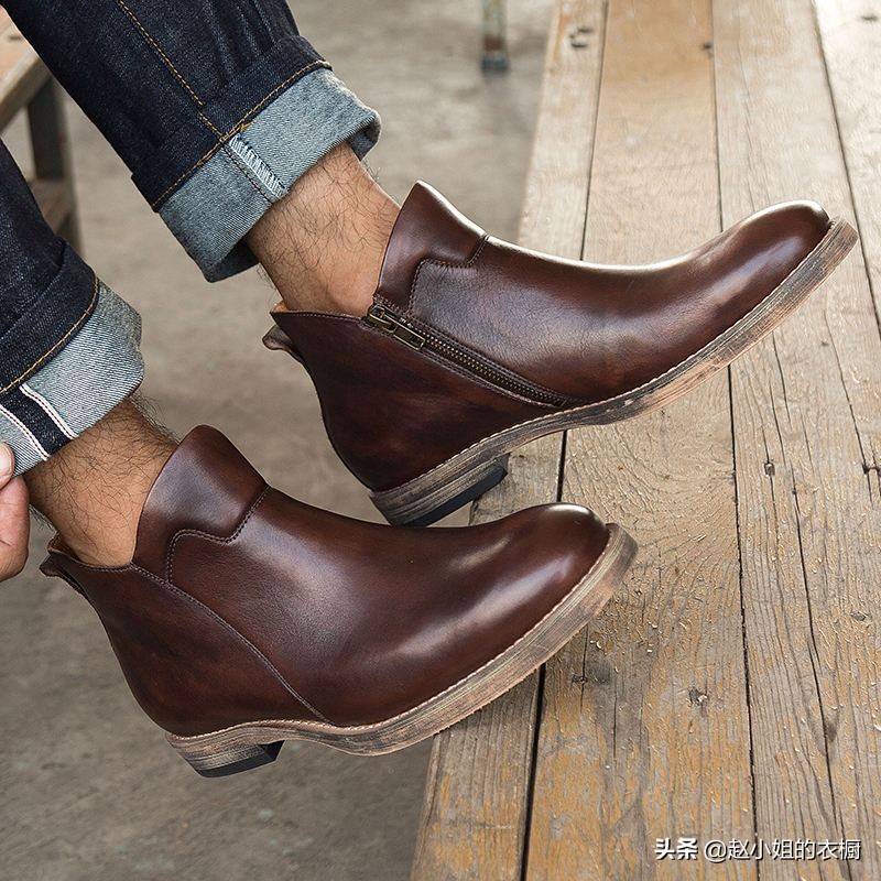 帅气中性切尔西靴,白色尖头切尔西靴