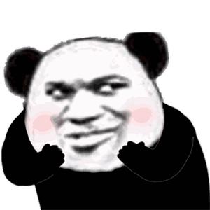 熊猫头表情包我要喝橙汁了,熊猫头拿着猫头表情包