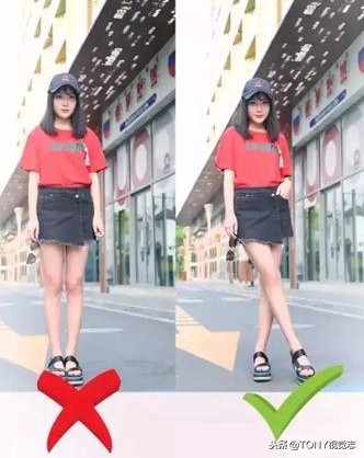 拍大长腿照技巧经验分享,拍长腿教程视频