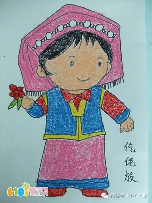 各族儿童简笔画的图片,56民族儿童简笔画大全