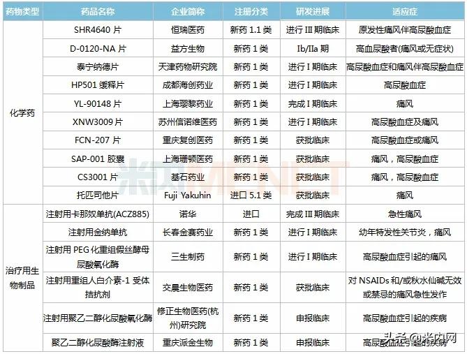 痛风恒瑞,2022痛风新药