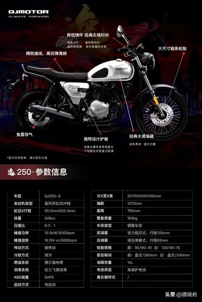 qjmotor逸250复古摩托测评,逸250深度测评