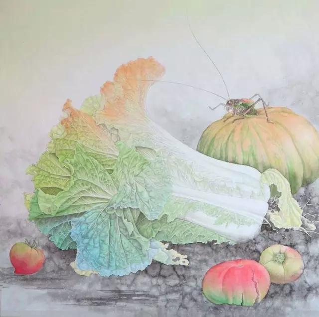 画白菜技法,3d白菜画