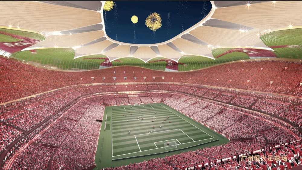 恒大新足球场亮相惊呆世人,恒大超级足球场效果图