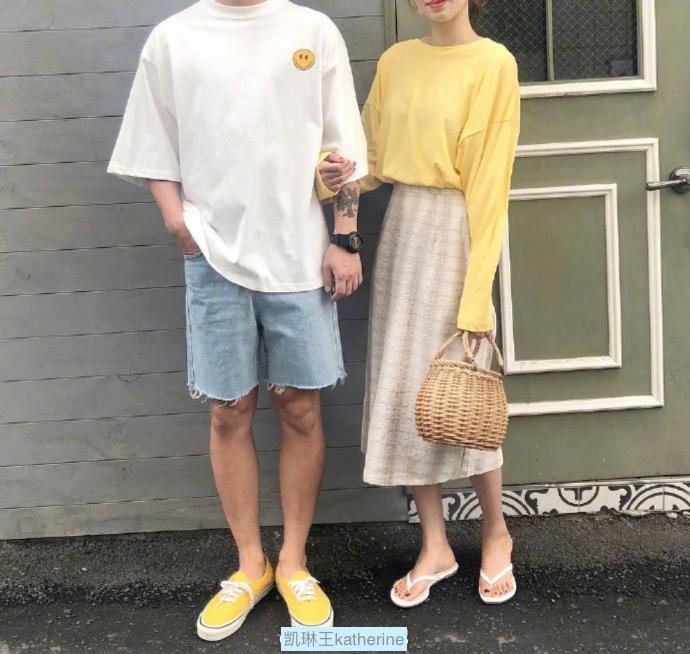 情侣装穿搭高级感整套,情侣装拼接照片