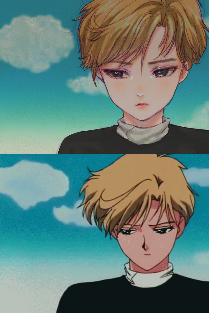 细腻韩风下的美少女战士，开了10级美颜，差点认不出，画师太厉害