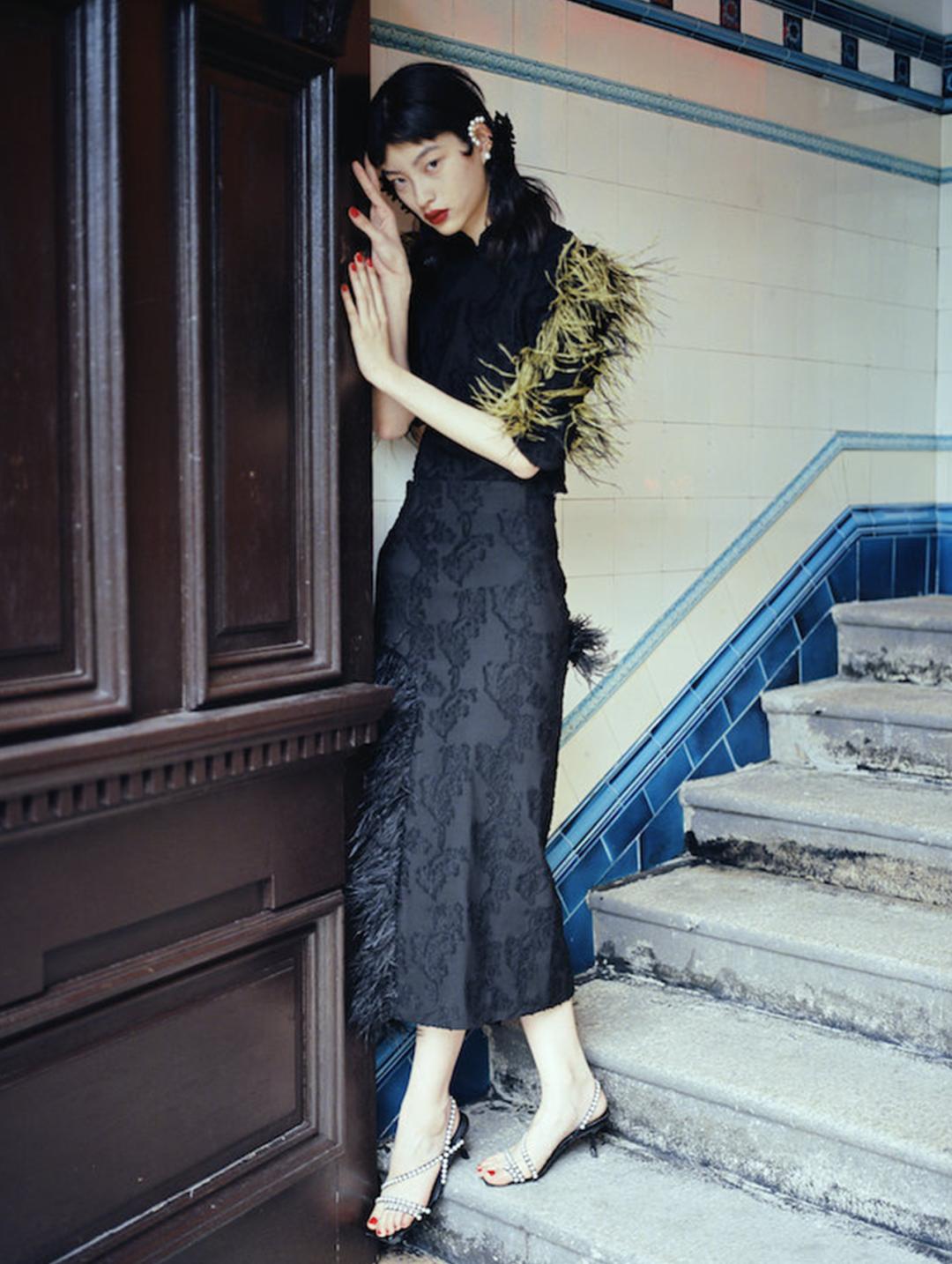 黄龄穿搭机能风衣,lisa黄龄穿搭