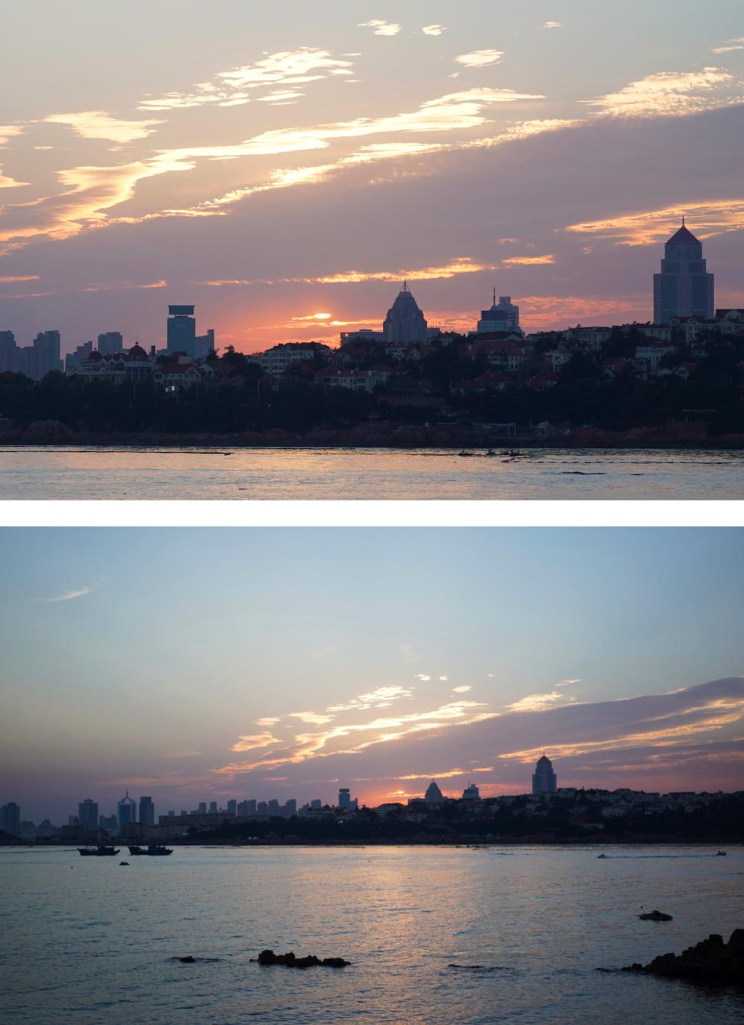 青岛的海给人很惬意,夏天青岛的海边热吗