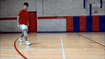 羽毛球步法基本功视频,羽毛球正手后场到前场步法