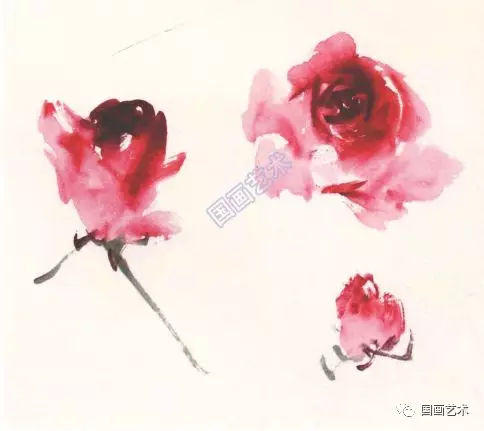 月季花的画法视频教程,一学就会中国画写意月季的画法