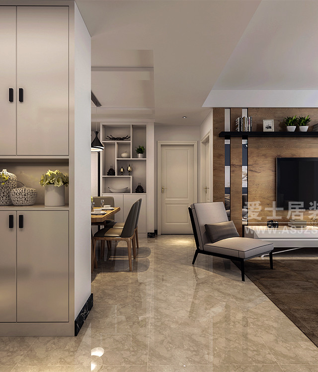 又窄又长的玄关装修效果图,木质玄关隔断和铁制玄关隔断