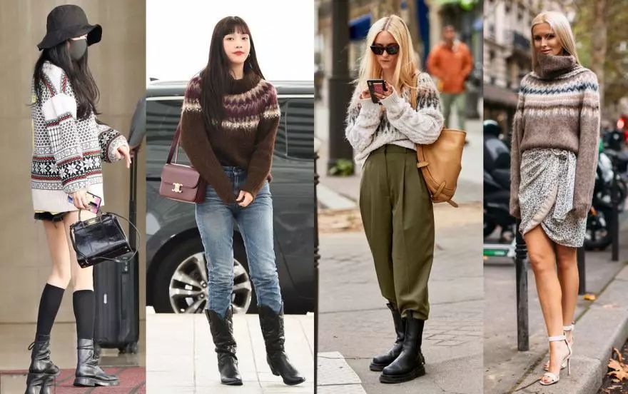 杨幂最近毛衣着装,北欧风毛衣又被杨幂带火了