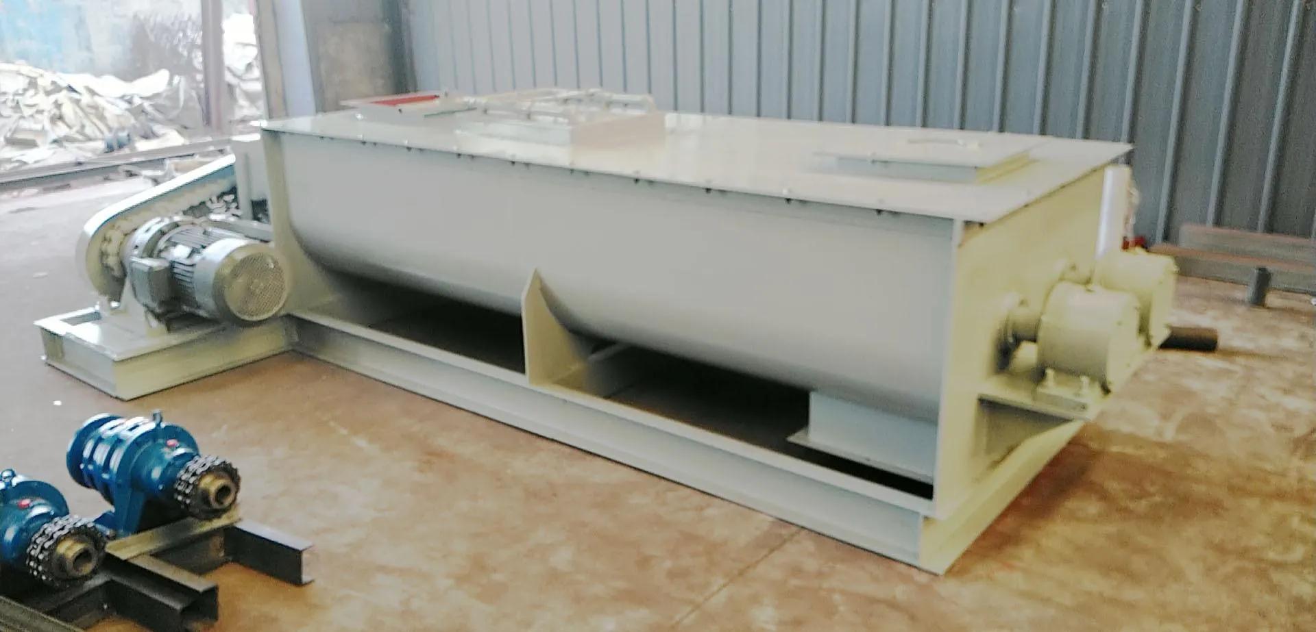 双轴加湿搅拌机改造方案,粉煤灰双轴加湿搅拌机结构图