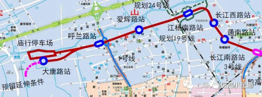 上海宝山北部交通规划图,宝山北部地区轨交规划