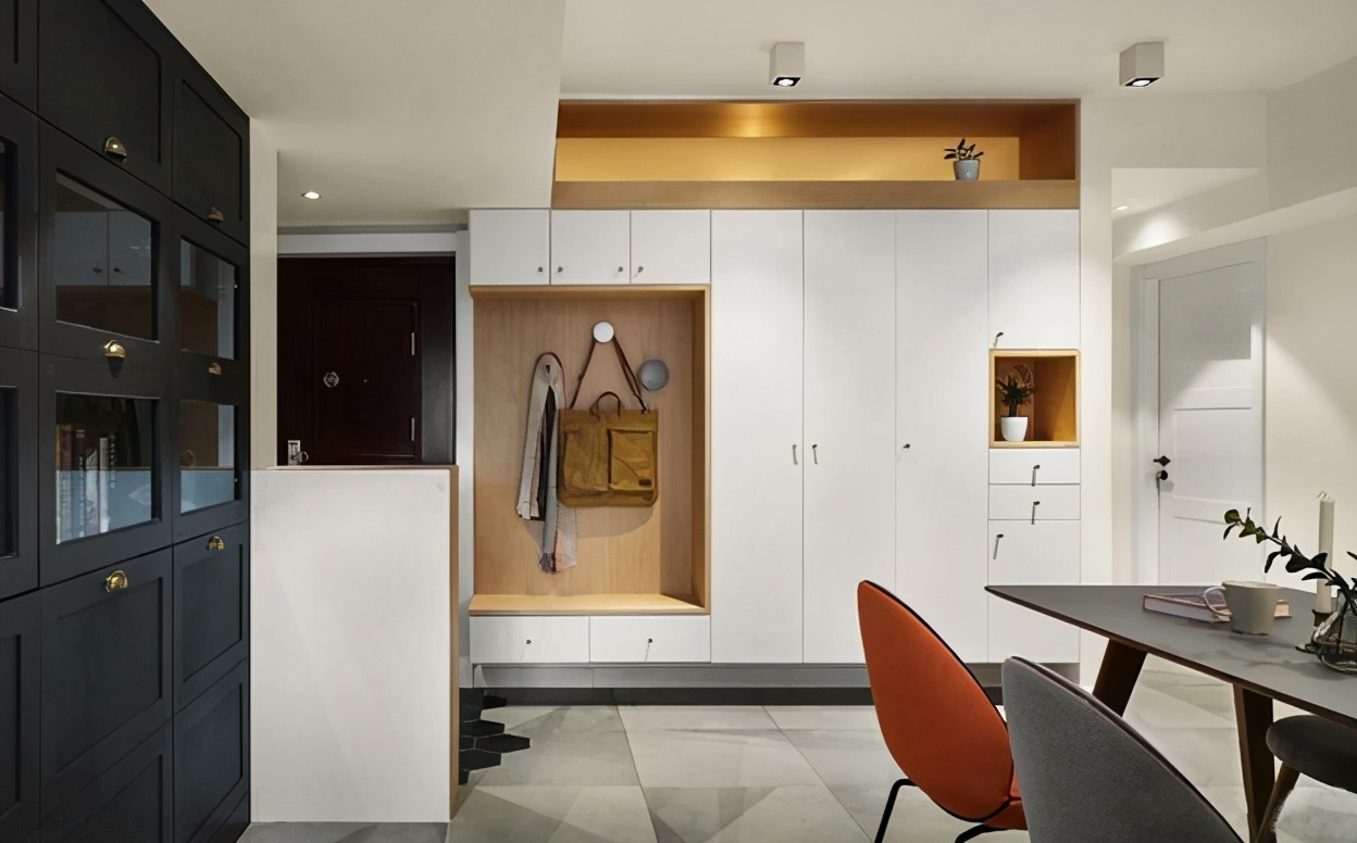 门左右两边没墙怎样做入户鞋柜,入户门左右两侧无墙体如何做鞋柜