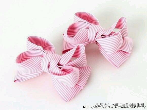 2.5厘米丝带古风蝴蝶结发饰教程,儿童古风丝带蝴蝶结发饰diy教程