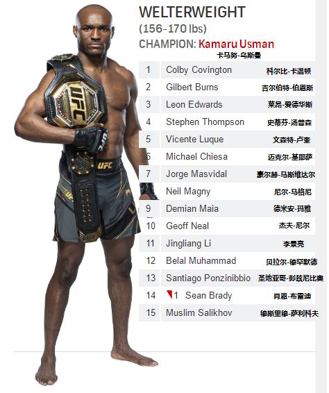 2021ufc重量级排名前十,ufc皱量级大力鼠排名