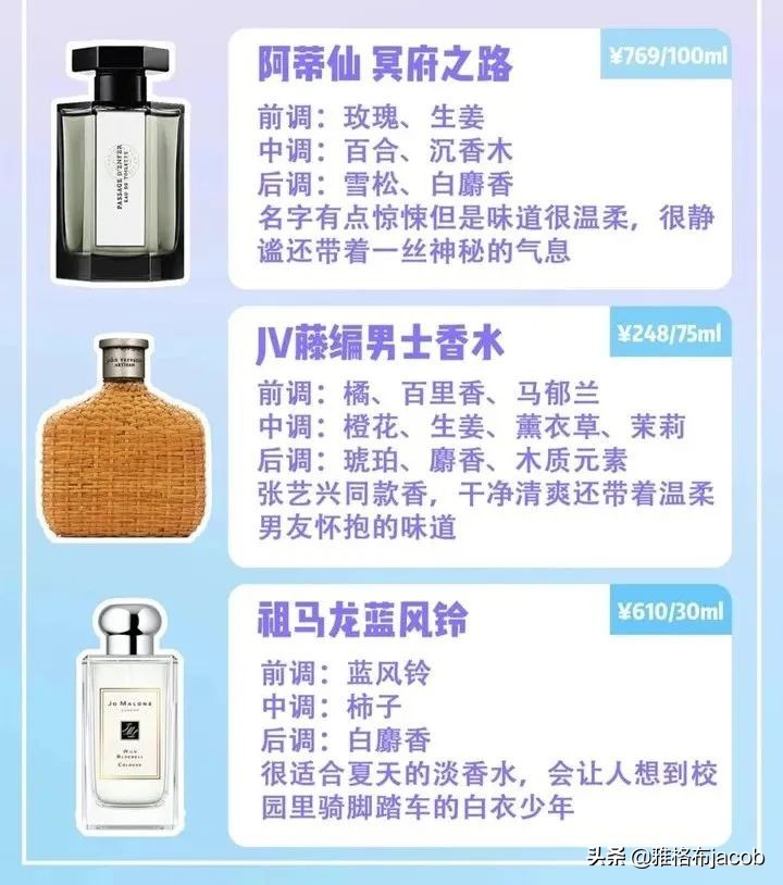 男生必备香水推荐,零差评的香水推荐
