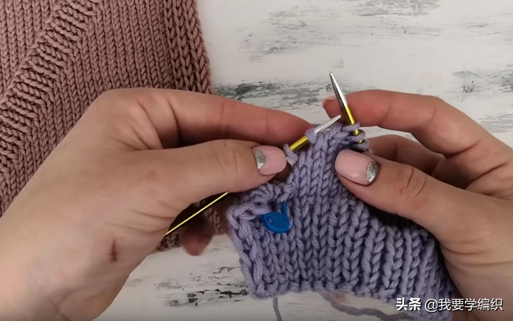 从下往上织暗口袋怎样编织,织口袋的教程