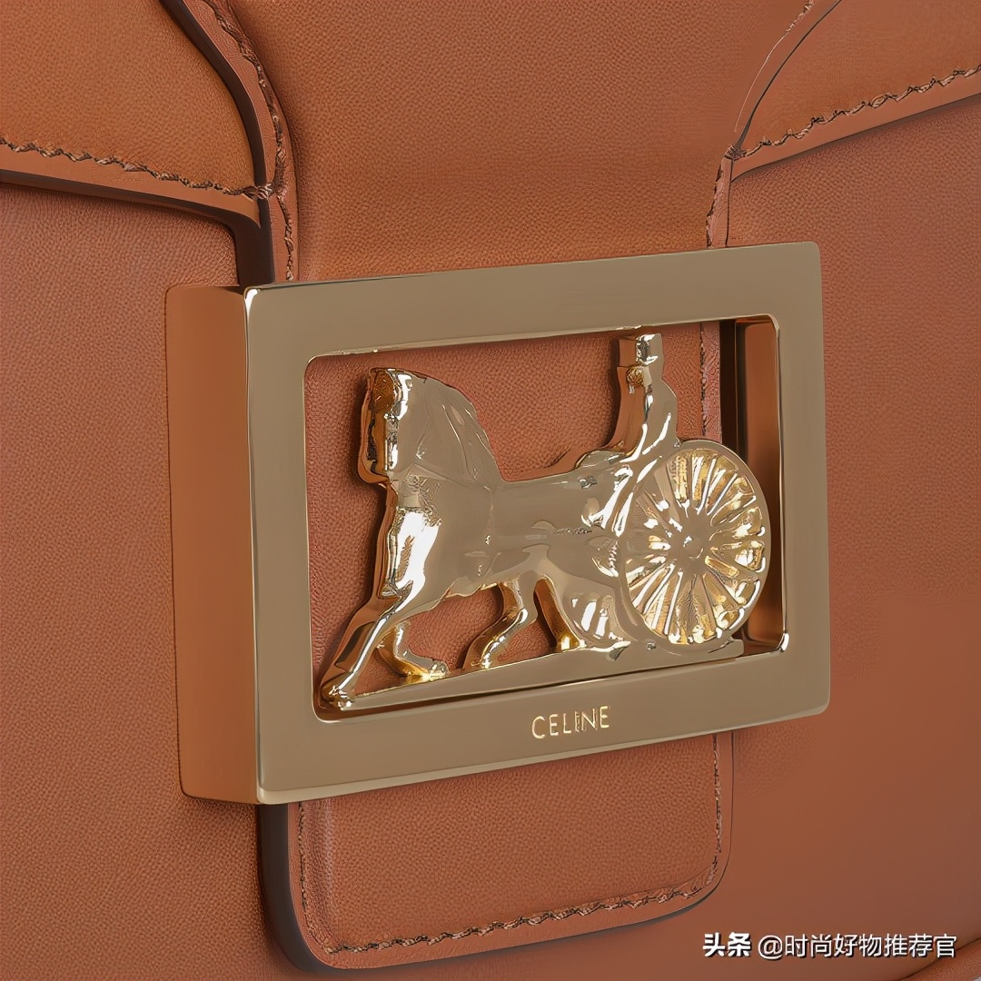 celine标志印花横款手袋,celine新款牛皮革手袋