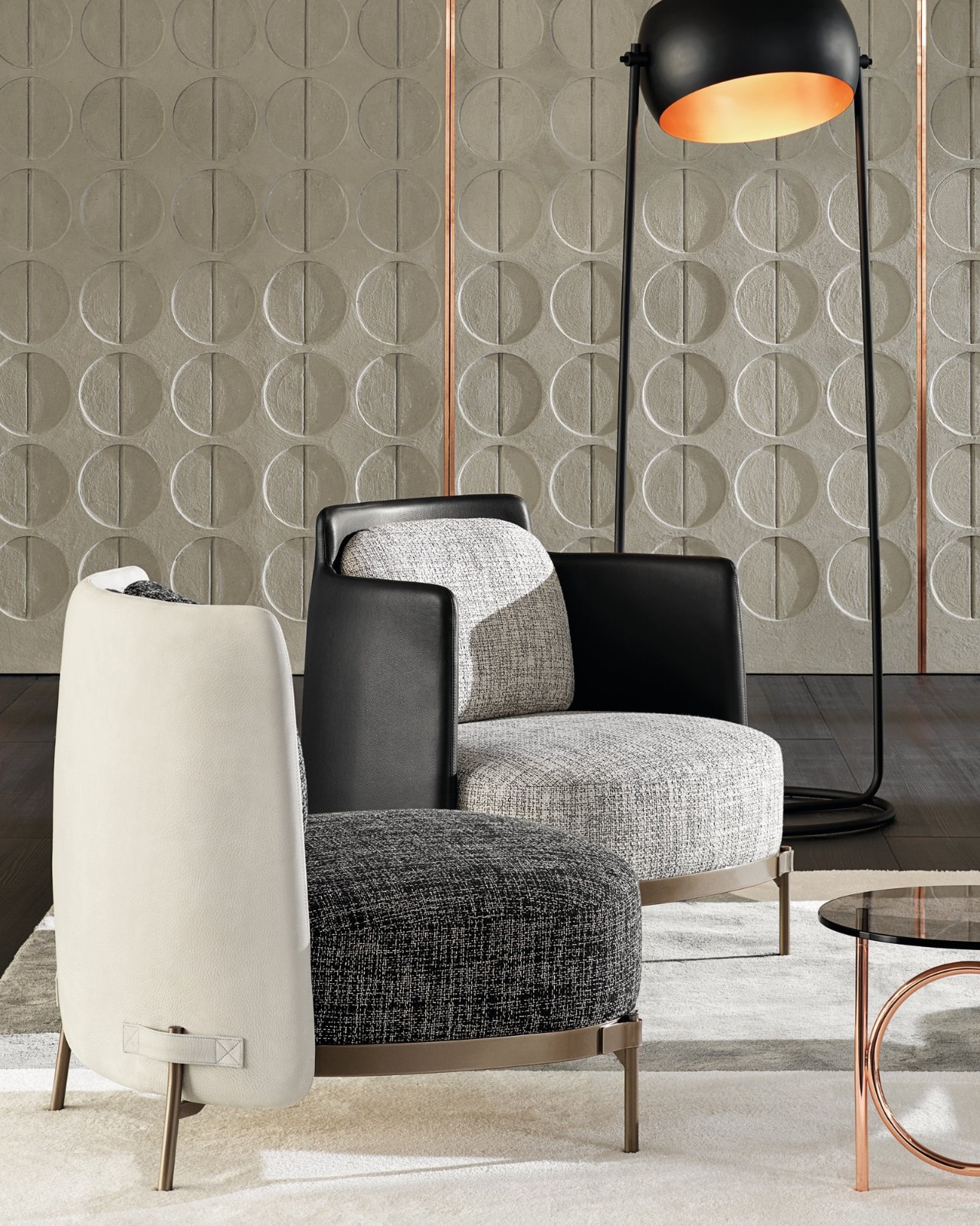 ItaliaMinotti意大利设计师米诺提tapearmchair磁带扶手椅