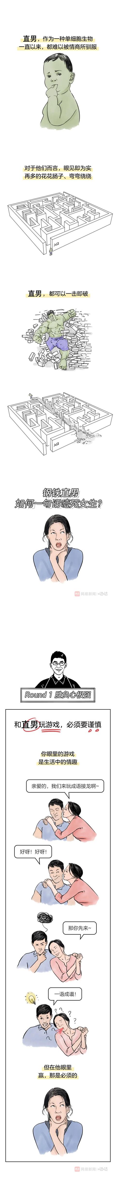 钢铁直男不为人知的想法漫画,钢铁直男难交到女朋友的漫画