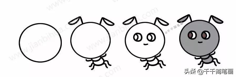各种小动物头像简笔画图片,简笔画小动物情侣头像