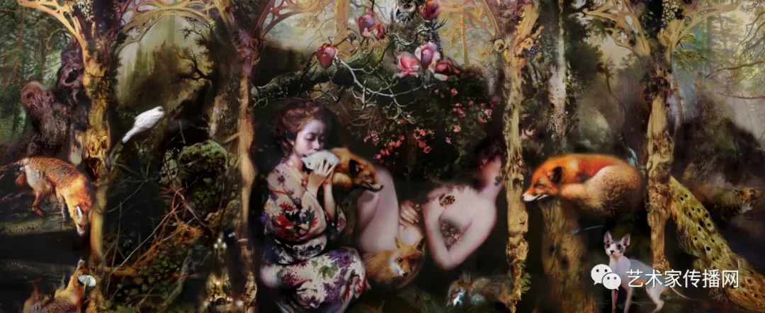 梦幻油画少女唯美图片,梦幻少女绘画图片