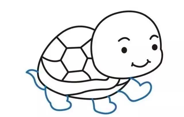 海滩上的小乌龟儿童画,儿童画小乌龟的图片大全