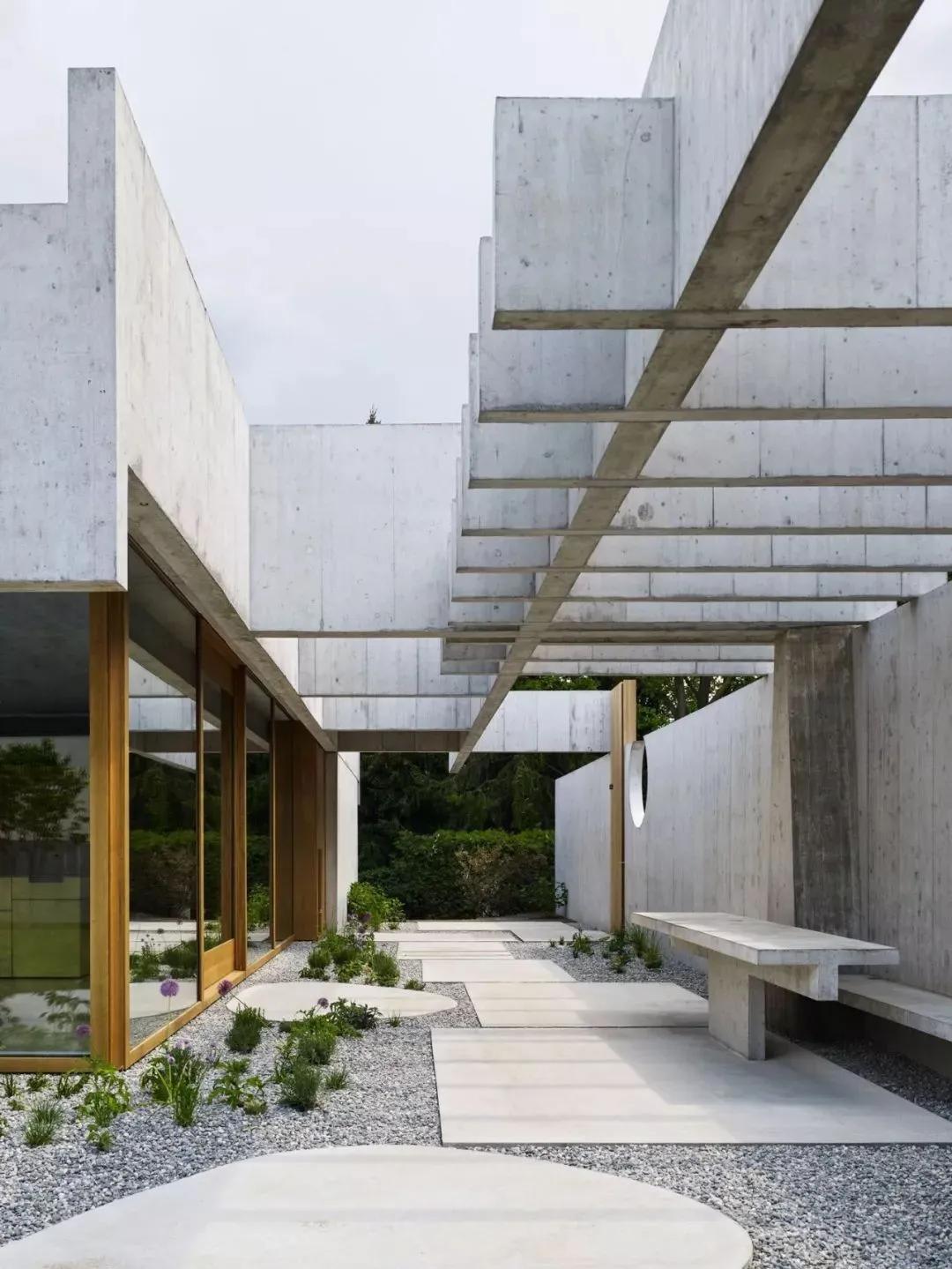 中式极简混凝土别墅设计,清水混凝土极简别墅