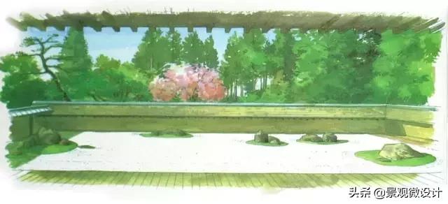 日本最有名枯山水庭院,日本枯山水效果图