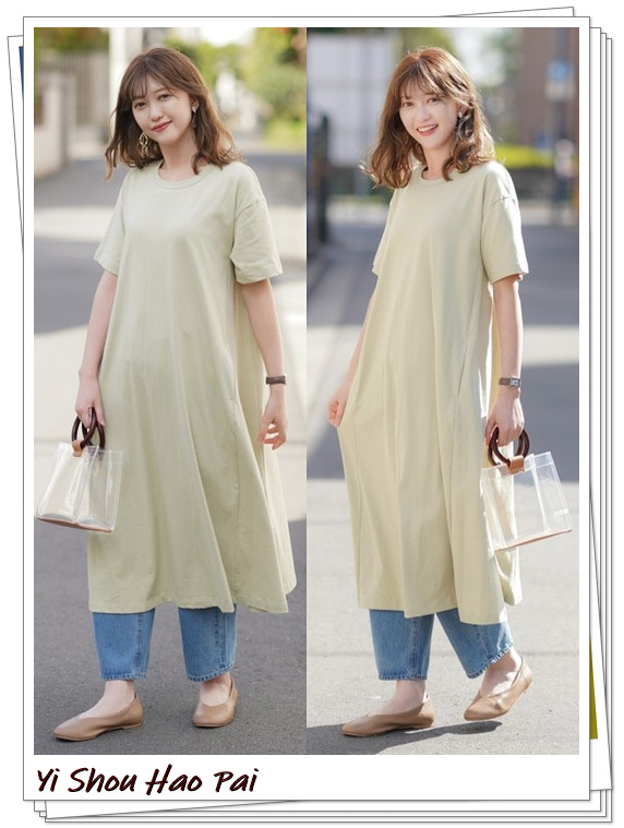 GU的平价连衣裙也很好穿，看看日本女人怎么避免穿出廉价感