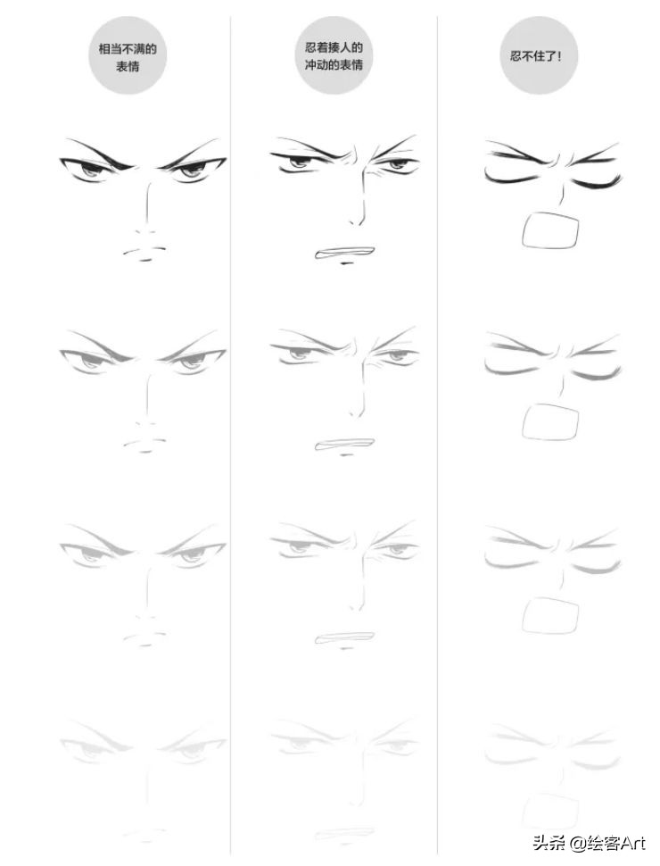 动漫人物只画一个头,大头动漫人物绘画