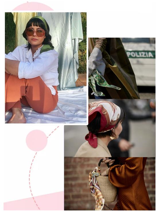 丝巾有哪些时髦又高级的搭配,简单丝巾穿出高级感