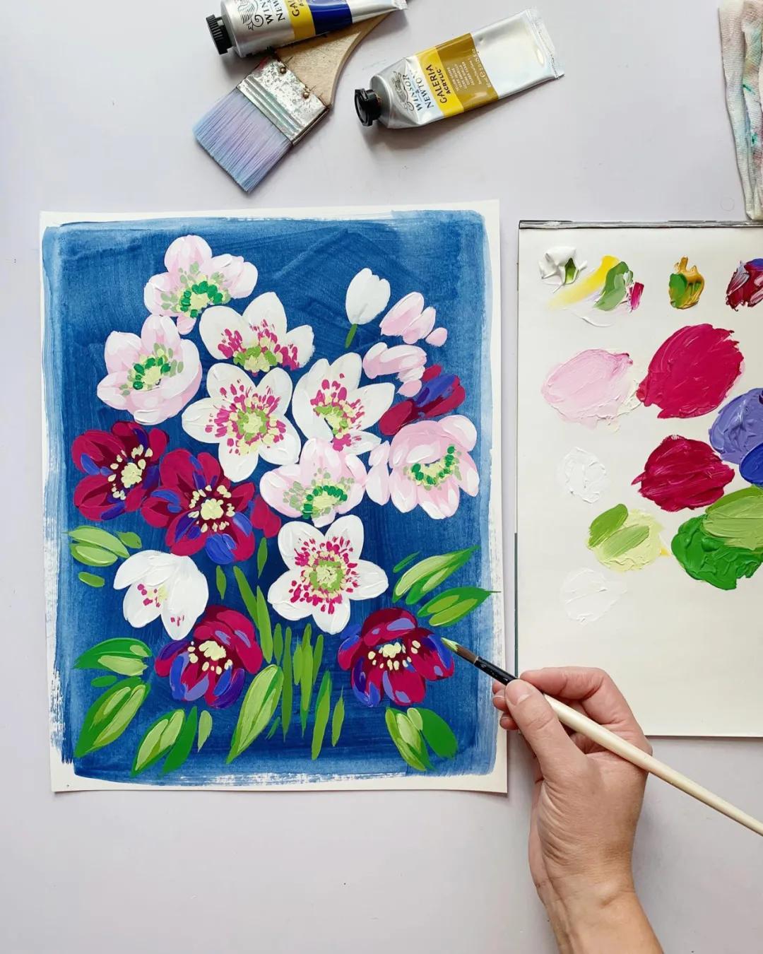 丙烯平涂的正确方法图解,丙烯大面积平涂墙面技巧