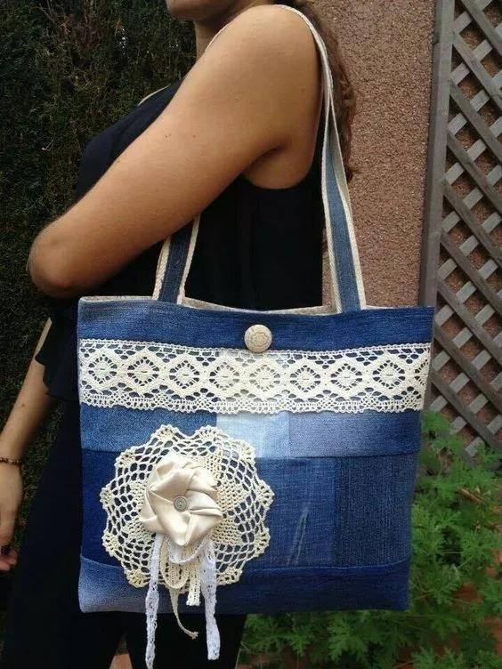 牛仔裤改包包做法大全简单,旧牛仔裤的超实用改造成品