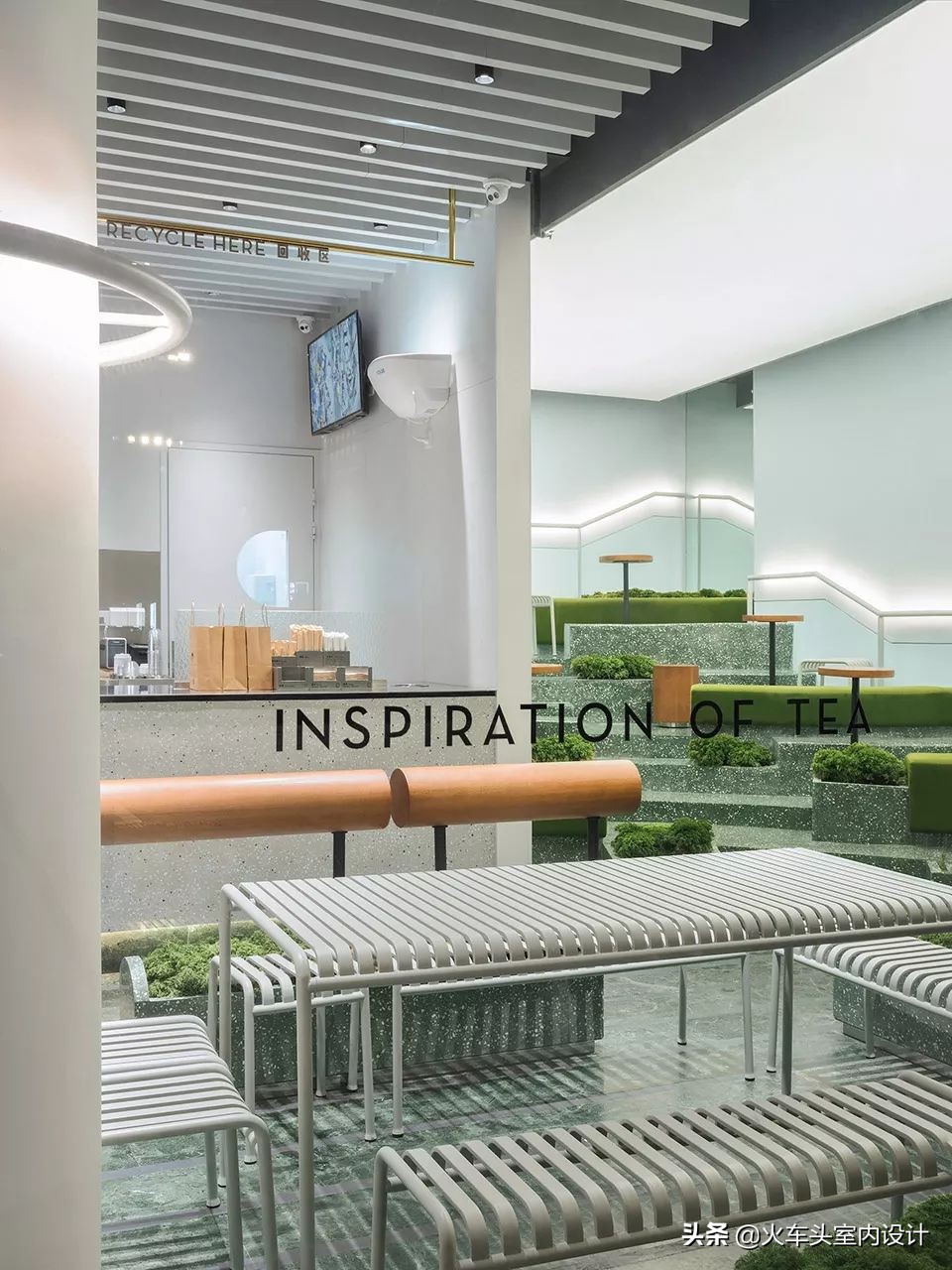 土、砖、石、木、竹、铝,这家茶饮店“设计公司”的身份要暴露啦