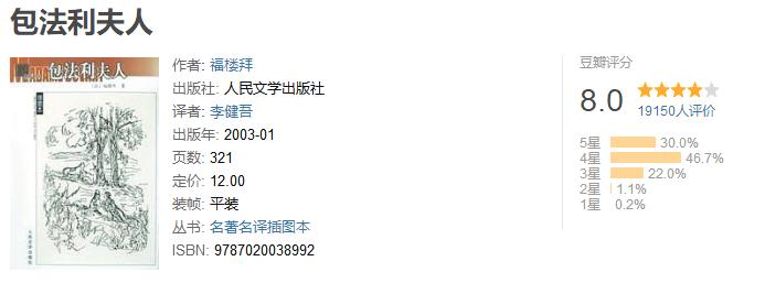 包法利夫人哪个译本最好,包法利夫人有书快看