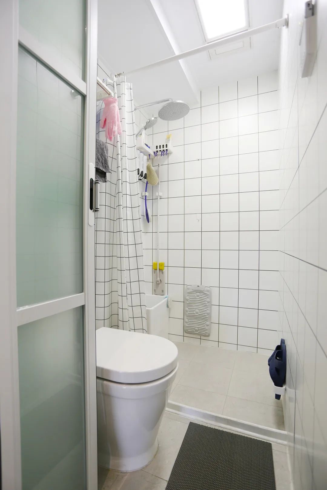 最简易的干湿分离淋浴间,淋浴区干湿分离