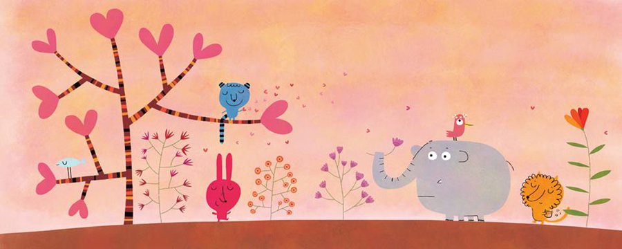 超有爱儿童插画临摹集,充满童趣的节日插画作品